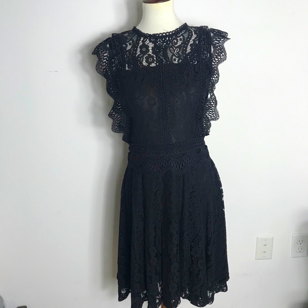 Stellah lace scallop Trim dress